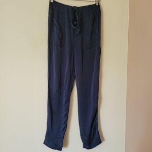 Vince Satin Navy Blue Lounge Pants Jogger Size Small